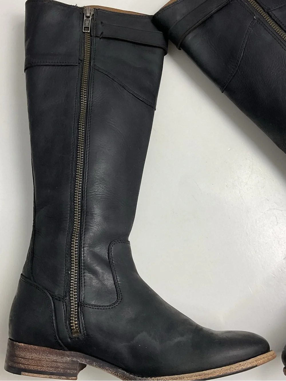 Frye 4015 Black Leather Knee High Pull On Riding Boots Women’s Size 5.5 B